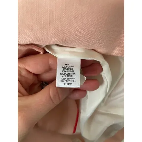 Banana Republic Linen Cotton Blazer Jacket Spring Work Wear Office Professional - Picture 6 of 9